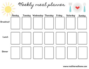 Weekly meal planner
