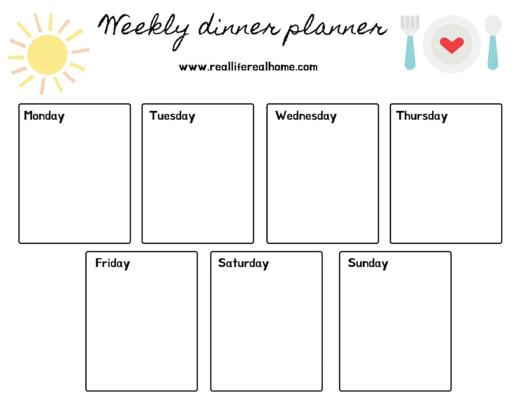 Planning our weekly menu 11/3/20