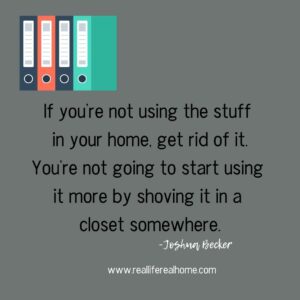 Getting rid of clutter